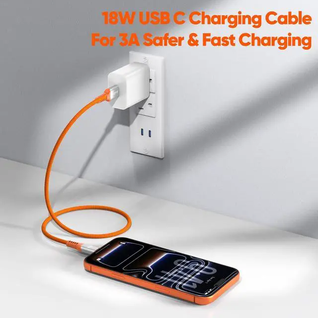 Alt view image 3 of 7 - USB to USB C Data Cable 3ft, 10Gbps USB3.1/3.2 Gen 2 High Speed Data Transfer & 3A Fast Charge USB A to Type C Cord for iPhone 17/16/15 Galaxy Phone T7 External SSDs Laptop PC Android Auto/Carplay