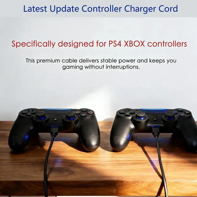 Alt view image 2 of 3 - Upgrade Controller Charger Cord (3 PCs) 5 ft Micro USB Charging & Data Cable Compatible with PS4 /Xbox One X S,Roku Streaming Stick,Samsung Galaxy Note, Tab A,Galaxy S7 Android Phone