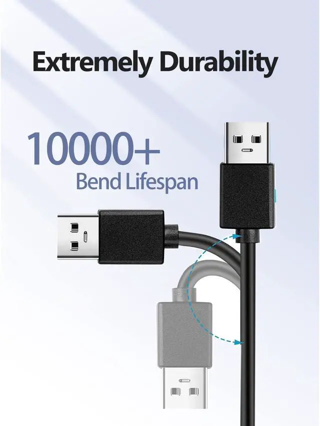 Alt view image 3 of 5 - Micro USB 3.0 Cable 1 ft, USB 3.0 Type A Male to Micro B, for External Hard Drives (1)