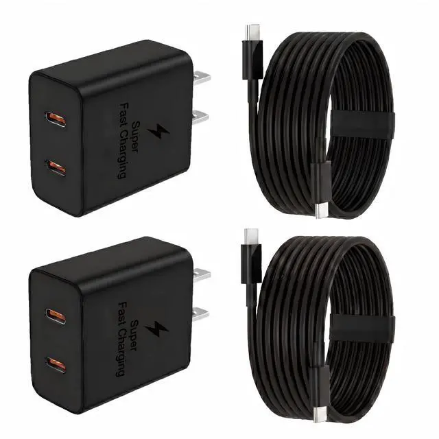 Main image of Super Fast Charger USB C, 2-Pack 45W USB C Charger with 6FT C to C Cable, Dual Port Fast Charger USB C for Samsung Galaxy S26/S25/S24/S23/S22/S21/S20/Plus/Ultra,Android,Galaxy Tablet,iPhone 17/16/15
