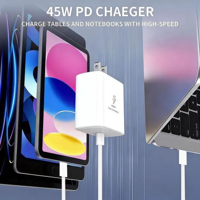 Alt view image 4 of 7 - 45W Super Fast Charger for Samsung - 6ft USB C Wall Charging Cable Long Android Phone Cord for Galaxy S26/S25 Ultra/Plus/S24+/S23/S22/S21/Z Fold/Flip 7 6 5 4/A14/A55/Note 20/Tab A9+/S10 FE/S11 Tablet