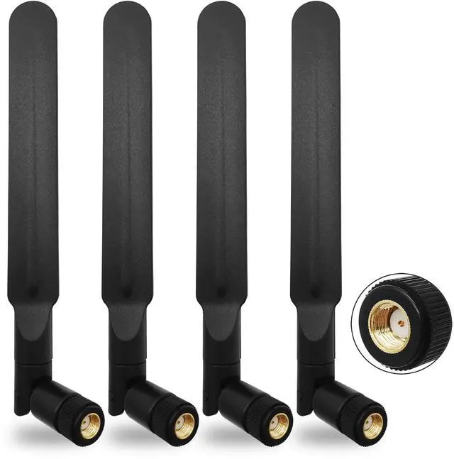 Main image of WiFi 6E Antenna Tri-Band 6GHz 5GHz 2.4GHz Omnidirectional RP-SMA Male 4 Pcs