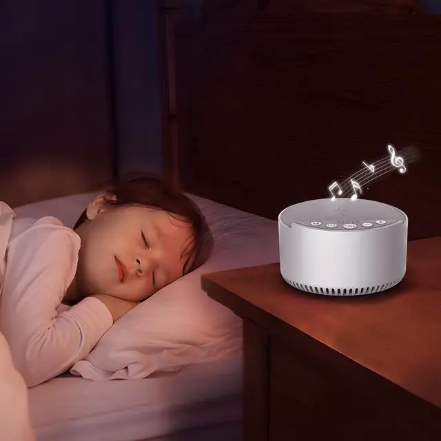 Alt view image 7 of 7 - Sound Machine with Wireless Charger,White Noise Machine with Memory Function,6 Soothing Sounds,3 Timers Modes for Baby Kids Adult & Home Office Travel