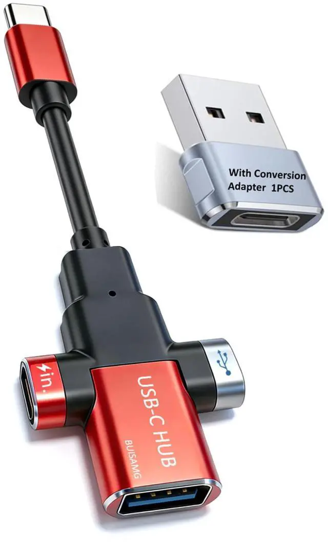 Main image of Small USB C HUB for Laptop, 60W Fast Charging and 480Mbps Data Transfer USB C Docking Station, USB C Splitter, USB C Dongle for MacBook Pro, iMac, iPhone 17, XPS.