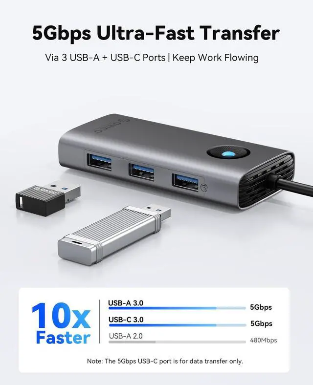 Alt view image 3 of 7 - USB C Docking Station, 6-in-1 Laptop Docking Station with HDMI 4K@30Hz, 100W PD, USB-A&C 3.0, USB C Dock Compatible with MackBook/Dell XPS/HP/Surface
