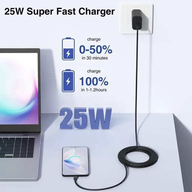 Alt view image 4 of 7 - Super Fast Charger USB C for Samaung Galaxy S25+/S24+Ultra,6FT+10FT+10FT Samsung Type C Charger Fast Charging Cable,Long USB C Cord Android Phone Charger for Samsung Galaxy S25/S24/S23/S22/S21/S20