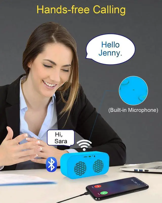Alt view image 6 of 6 - Digital Alarm Clock with Bluetooth Speaker,Desk Clock for Bedrooms,Small Table Clock with Dual Alarms,Snooze,Dimmable LED Display.