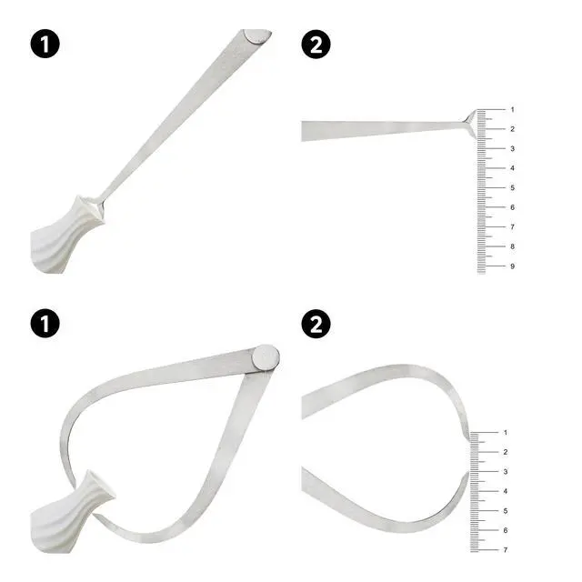 Alt view image 6 of 7 - 1 Pair 150mm (6 Inch) Inside Outside Caliper Set, Stainless Steel Measuring Tool with Firm Friction Joint for Accurate Internal and External Measurements