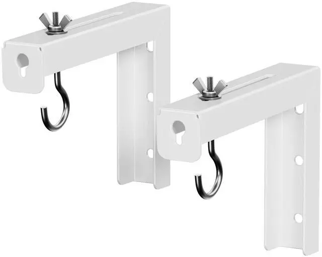 Main image of Universal Projector Screen Ceiling Mount L-Brackets, Wall Hanging Mount 6 inch Adjustable Extension with Hook Kit, Hold up to 66 lbs, for Home Projector and Movie Screens, White