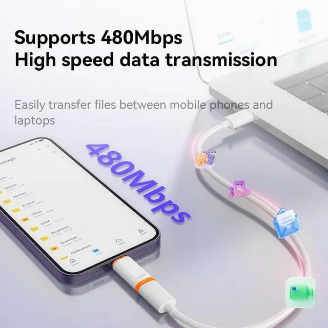Alt view image 5 of 6 - Lightning to USB C Adapter 4 Pack for i-Phone 15/16/17/Fast Charging & Data Transfer,Type C Charger Connector Cable,Lightning Female to USB C Male Adapter,Not for Audio/OTG
