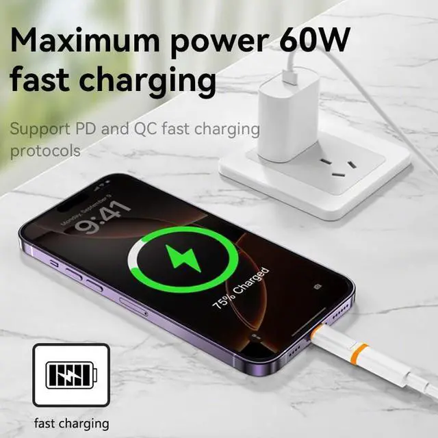Alt view image 6 of 6 - Lightning to USB C Adapter 4 Pack for i-Phone 15/16/17/Fast Charging & Data Transfer,Type C Charger Connector Cable,Lightning Female to USB C Male Adapter,Not for Audio/OTG