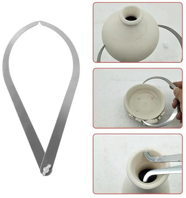 Alt view image 2 of 7 - Pottery Clay Caliper, Stainless Steel Bent Leg Sculpture Ceramic Measuring Tools Inside Outside Straight Long Firm Joint Metal Accurate Measurement Carving Shaping Modeling Proportioning Artist