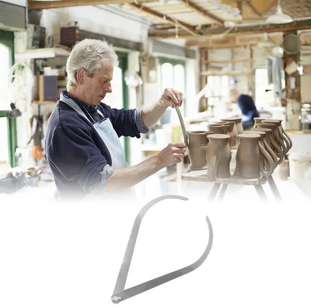 Alt view image 3 of 7 - Pottery Clay Caliper, Stainless Steel Bent Leg Sculpture Ceramic Measuring Tools Inside Outside Straight Long Firm Joint Metal Accurate Measurement Carving Shaping Modeling Proportioning Artist
