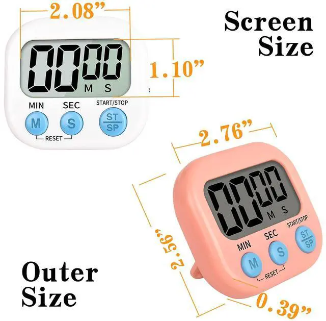 Alt view image 2 of 7 - Digital Kitchen Timer for Cooking, Multi-Function Electronic Timer, Big Digits Loud Alarm Strong Magnetic Backing, Classroom Timers for Teachers