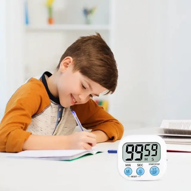 Alt view image 5 of 7 - Digital Kitchen Timer for Cooking, Multi-Function Electronic Timer, Big Digits Loud Alarm Strong Magnetic Backing, Classroom Timers for Teachers