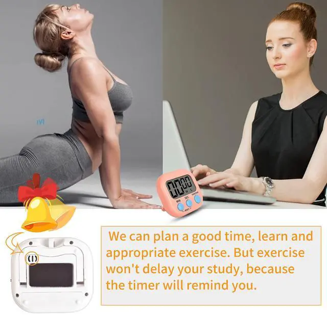 Alt view image 7 of 7 - Digital Kitchen Timer for Cooking, Multi-Function Electronic Timer, Big Digits Loud Alarm Strong Magnetic Backing, Classroom Timers for Teachers