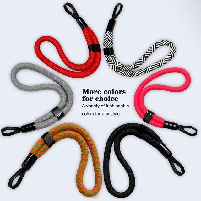 Alt view image 6 of 6 - Phone Lanyard, 2 Pack Adjustable Cell Phone Lanyard Hand Phone Wrist Strap with Tether Tabs for Smartphones (Black)