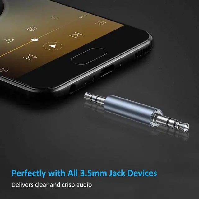 Alt view image 6 of 7 - 3.5mm Male to Male Audio Adapter Stereo Coupler Adapter