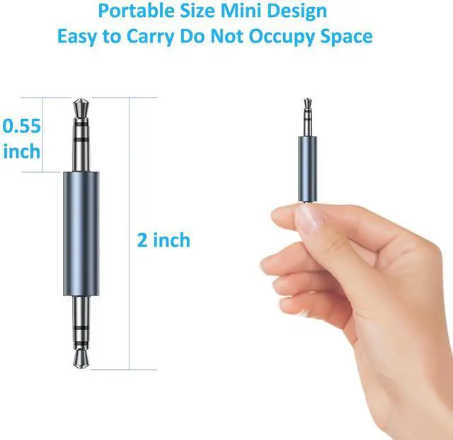 Alt view image 7 of 7 - 3.5mm Male to Male Audio Adapter Stereo Coupler Adapter