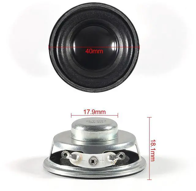 Alt view image 6 of 6 - 2PCS 1.5" 4Ohm 3W DIY Small Full Range Audio Speaker Stereo Woofer Loudspeaker for Arduino and DIY Speaker