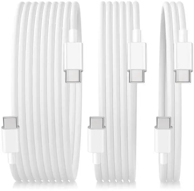Main image of 60W USB C to USB C Cable (3Pack, 3/6/10FT) for iPhone 17/17 Pro/17 Pro Max, iPad, iPad Pro/Air/mini Fast Charging
