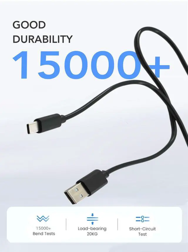 Alt view image 2 of 4 - Replacement USB-C Charging CableCompatible with Xbox Series X/Series S Controller,PS5/PS5 DualSense Controller, Switch/Pro/Lite Controller, Steam Deck (Black 6.6 Feet)