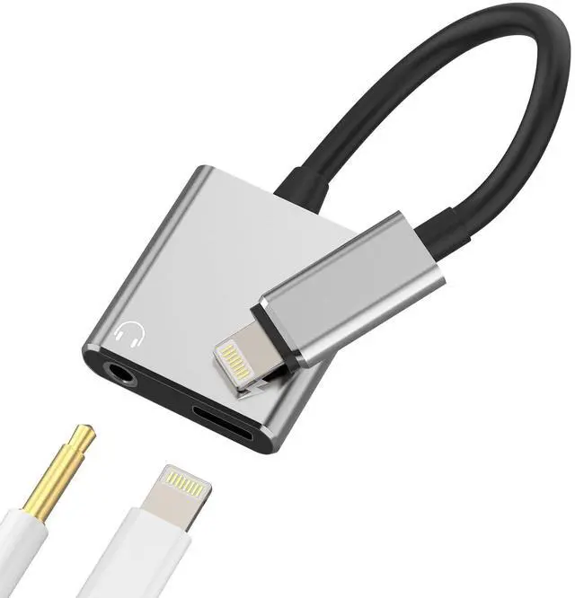 Main image of IPhone AUX Adapter(2 in 1)Lightning to 3.5mm Jack Headphone Cable Splitter Dongle Charger Cord MFI Certified Audio Adaptador Earbud Charging Converter for 14 13 12 11 Pro Max X Xr Xs 7 8 Plus