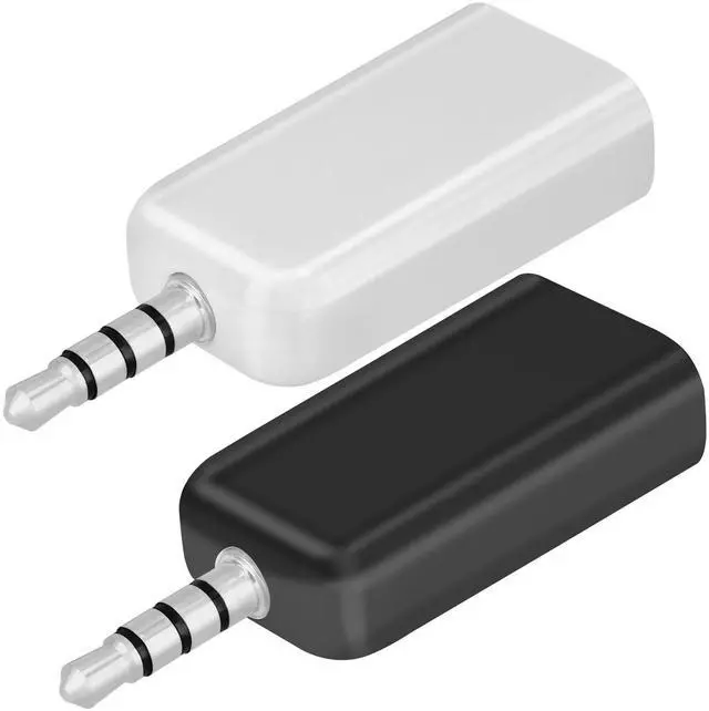 Alt view image 5 of 7 - 2 Pack AUX to USB Adapter, USB A Female to 3.5mm Male Audio Converter Jack Plug for USB Flash Drive U-Disk to Connect Car CD Player, Only Work for Car Auxiliary Port - Black+White