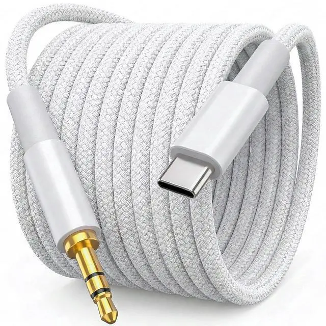Main image of Aux to USB C Cable 6.6 ft, USB C to 3.5mm Audio Aux Jack Cable Type C to 3.5mm Headphone Car Stereo Cord Compatible with iPhone 16 15/15Plus/Pro/Pro Max, Galaxy S24 S23 iPad Pro Air Pixel