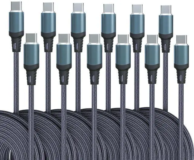Main image of USB C to USB C Cable, Type C to Type C Cable,Fast Charging C able for iPhone 17 16 15 Pro Plus Maxfor Galaxy S25 S24, for iPad Pro/Air, for MacBook Pro/Air and More 6-Pack