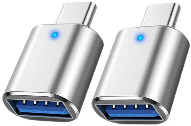 Main image of USB C to USB 3.0 Adapter 2-Pack, USB C Adapter Compatible with iPhone 17/16/15, Samsung Galaxy, iPad, MacBook, Laptops, Tablets and More