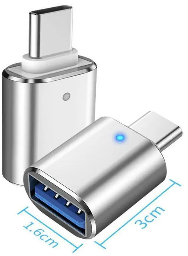 Alt view image 6 of 6 - USB C to USB 3.0 Adapter 2-Pack, USB C Adapter Compatible with iPhone 17/16/15, Samsung Galaxy, iPad, MacBook, Laptops, Tablets and More