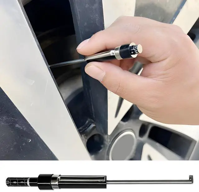 Alt view image 5 of 6 - Car Brake Pad Thickness Measure Tool, Brake Shoe Gauge Measuring Tool with Scale, Brake Pad Tester Thickness Detection Pen Scale for Internal External, Car Accessories