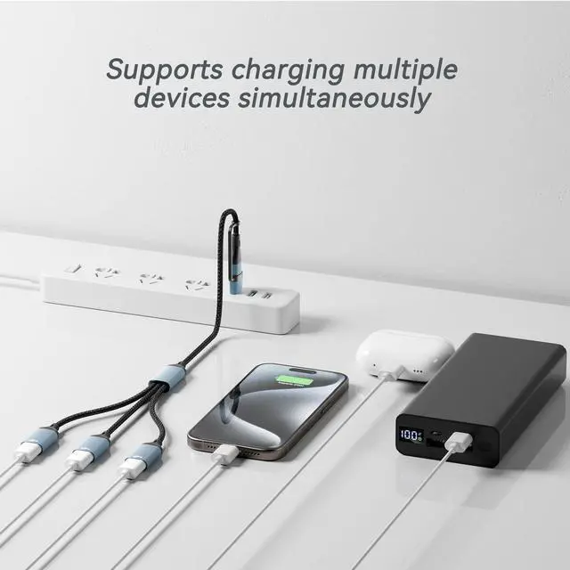 Alt view image 6 of 7 - USB A Type C to Multi USB Cable Adapter(1 FT),USBC TypeA Male Expands 3 Female USB 2.0 Splitter Adapter,MultiPort USB Hub for Laptop,PC,MacBook,iPhone 16 15,iPad(Aluminum,Grey)