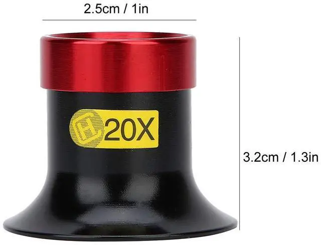 Alt view image 2 of 7 - Watch Loupe, 20X Watchmaker Loupe Magnifying Glass Lens Monocular Magnifier Repairing Maintenance Eye Loops Portable Experimental Tool for Watchmakers Inspection Metal Jeweler Textile Circuit
