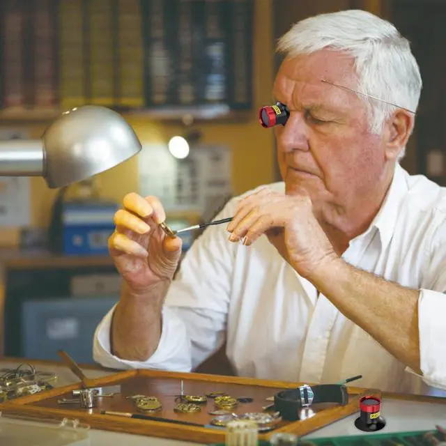 Alt view image 4 of 7 - Watch Loupe, 20X Watchmaker Loupe Magnifying Glass Lens Monocular Magnifier Repairing Maintenance Eye Loops Portable Experimental Tool for Watchmakers Inspection Metal Jeweler Textile Circuit