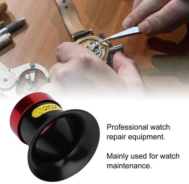 Alt view image 6 of 7 - Watch Loupe, 20X Watchmaker Loupe Magnifying Glass Lens Monocular Magnifier Repairing Maintenance Eye Loops Portable Experimental Tool for Watchmakers Inspection Metal Jeweler Textile Circuit