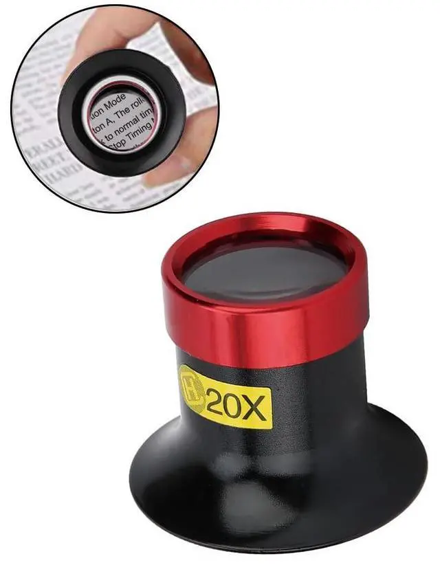 Alt view image 7 of 7 - Watch Loupe, 20X Watchmaker Loupe Magnifying Glass Lens Monocular Magnifier Repairing Maintenance Eye Loops Portable Experimental Tool for Watchmakers Inspection Metal Jeweler Textile Circuit