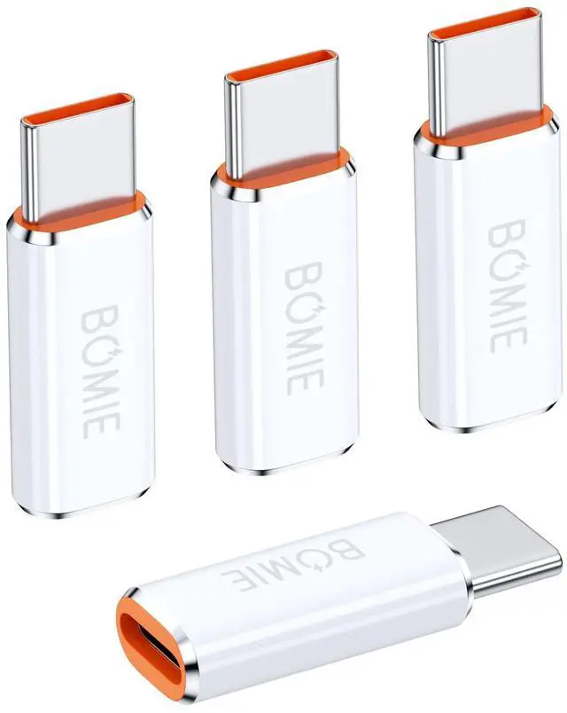 Main image of 8-Pin to USB C Adapter 4 Pack,27W PD Fast Charging 480Mbps Data Transfer,USB Type C to 8 Pin Converter Compatible with Phone 15/16/17 Series,Pad Pro,Ga-laxy,Not for Headphones/OTG/Flash Drive/Pencil