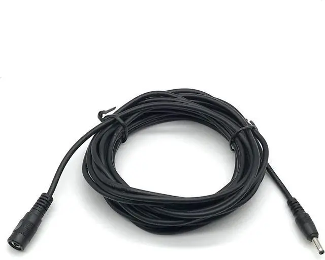 Alt view image 2 of 4 - Power Extension Cable 16.5ft 1.35mm x 3.5mm Compatible with 5V DC Adapter Cord for CCTV Security Camera IP Camera Standalone DVR (3.5mm DC Plug 16.5ft Black)