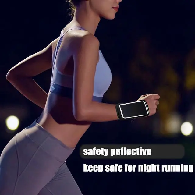 Alt view image 3 of 6 - Wristband Phone Holder for Running - Forearm Phone Armbands - Running Armband with Card Slot for iPhone Pro Max Plus 17/16/15/14/13 Pro Max Samsung Galaxy S23/S22, Cell Phone Holder up to 7" (Black)