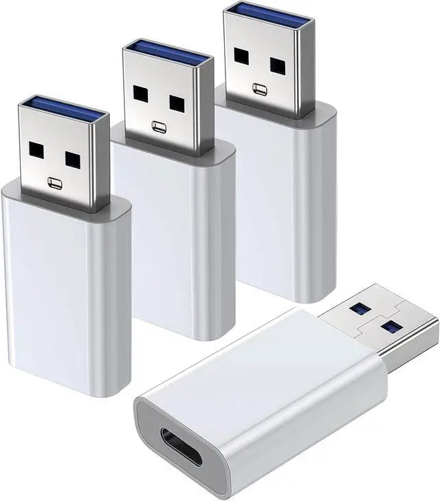 Main image of 4Pack USB to USB C Adapter,Typec to USB Adapter Charger Cable Converter,OTG Charger Converter for iPhone 16/15/14/13/12 Pro Max Plus,iPad 9/10 Air 5 Mini 6,Car,Samsung S24 S23 S22 Plus Ultra etc.