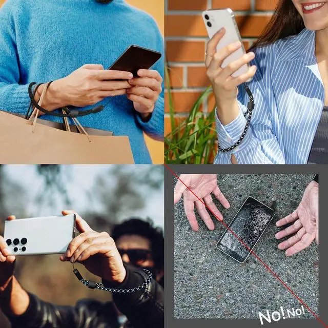 Alt view image 2 of 7 - Cell Phone Lanyard, 5 Pack Adjustable Phone Wrist Strap with 5 Pack Tether Tab fit iPhone and Most Cell Phones