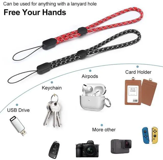 Alt view image 5 of 7 - Cell Phone Lanyard, 5 Pack Adjustable Phone Wrist Strap with 5 Pack Tether Tab fit iPhone and Most Cell Phones