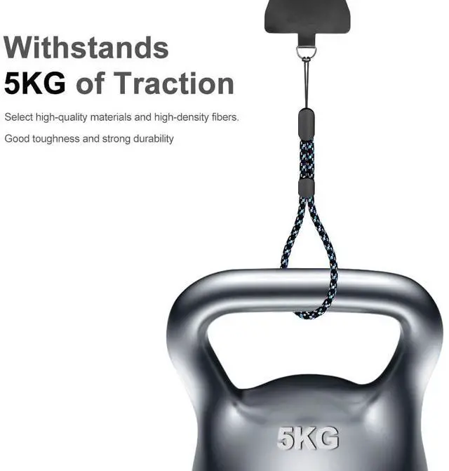 Alt view image 7 of 7 - Cell Phone Lanyard, 5 Pack Adjustable Phone Wrist Strap with 5 Pack Tether Tab fit iPhone and Most Cell Phones