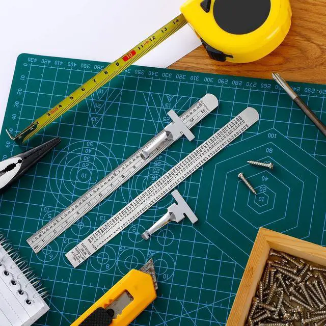 Alt view image 4 of 6 - 2 Pieces 6 Inch 15 cm Pocket Ruler Flexible Precision Stainless Steel Ruler with Detachable Clips Stainless Steel Pocket Clip Scale Gauge Metric British System