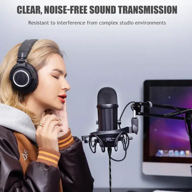 Alt view image 7 of 7 - Pro XLR Cables - 1 Pack: 6ft Quad-Core Twisted Dual-Shielded Nylon-Braided Oxygen-Free Copper (OFC) 3-Pin Male-to-Female Microphone Cables