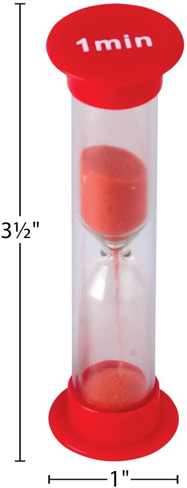 Alt view image 3 of 3 - 1 Minute Sand Timer - Small (20646), Red