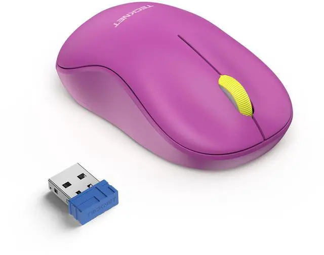 Main image of Wireless Mouse for Laptop, 2.4G Silent Computer Mouse Quiet Click with 5 DPI Levels,Contoured Grip,Small Portable 30 Months Battery Cordless Mice for PC, Chromebook, Mac - Rose red