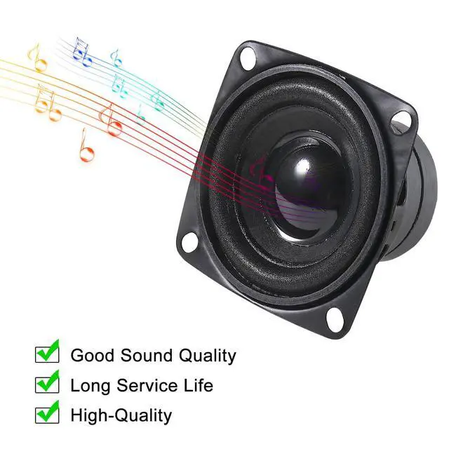 Alt view image 3 of 7 - 2PCS 2" 8Ohm 10W DIY Small Full Range Audio Speaker Stereo Woofer Loudspeaker for Arduino and DIY Speaker